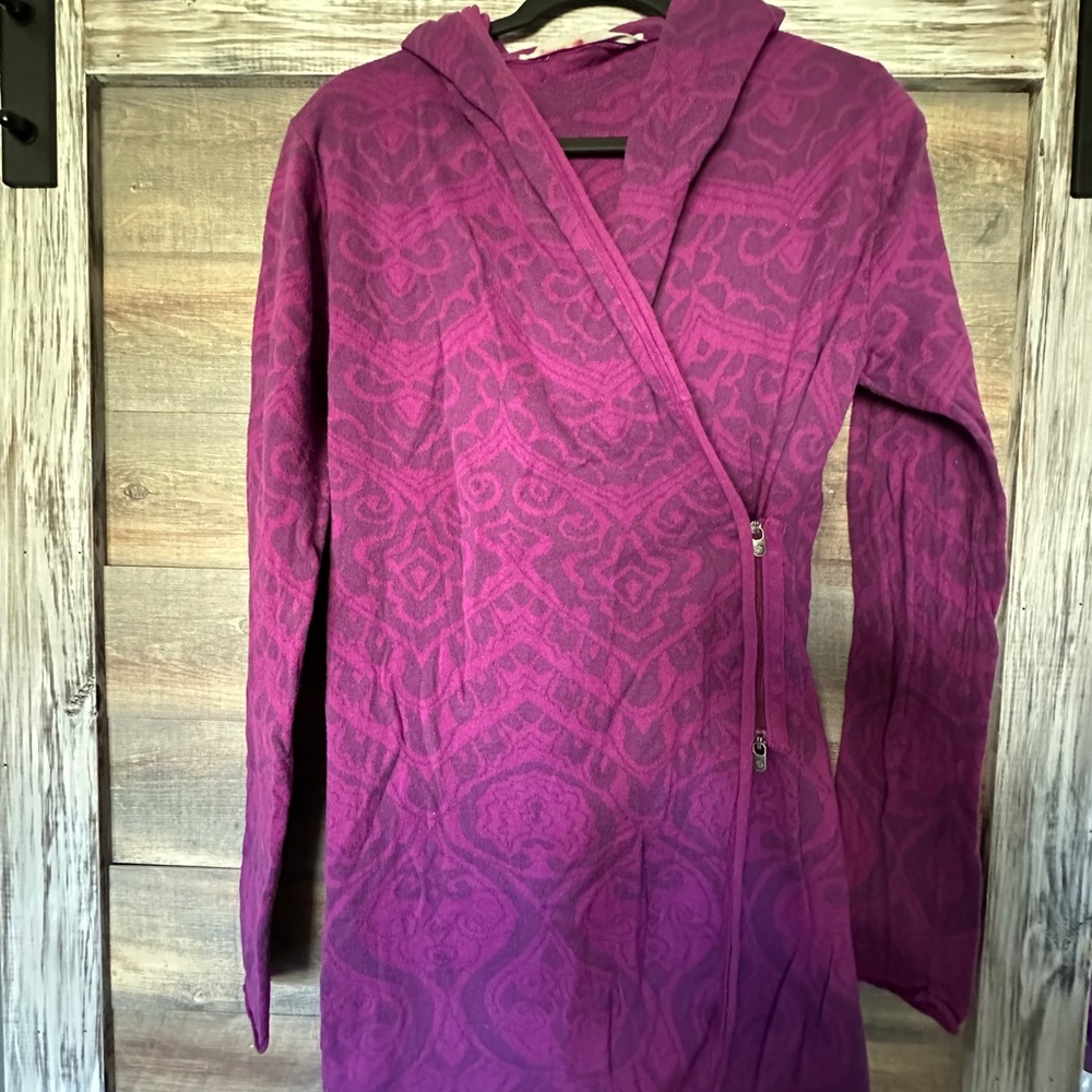 Athleta Purple Hooded Tunic Sweater